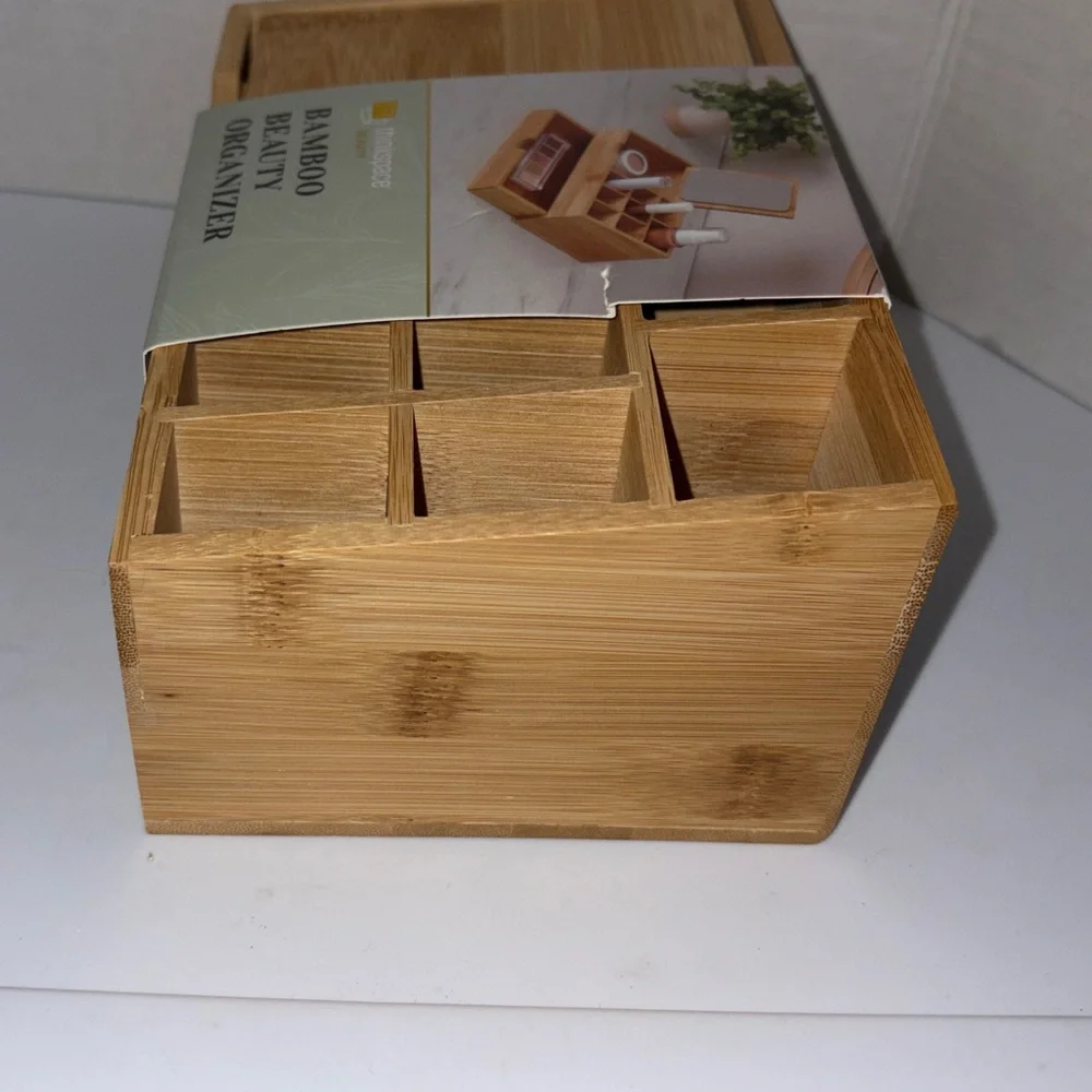 New with tags Thinkspace Beauty bamboo beauty organizer